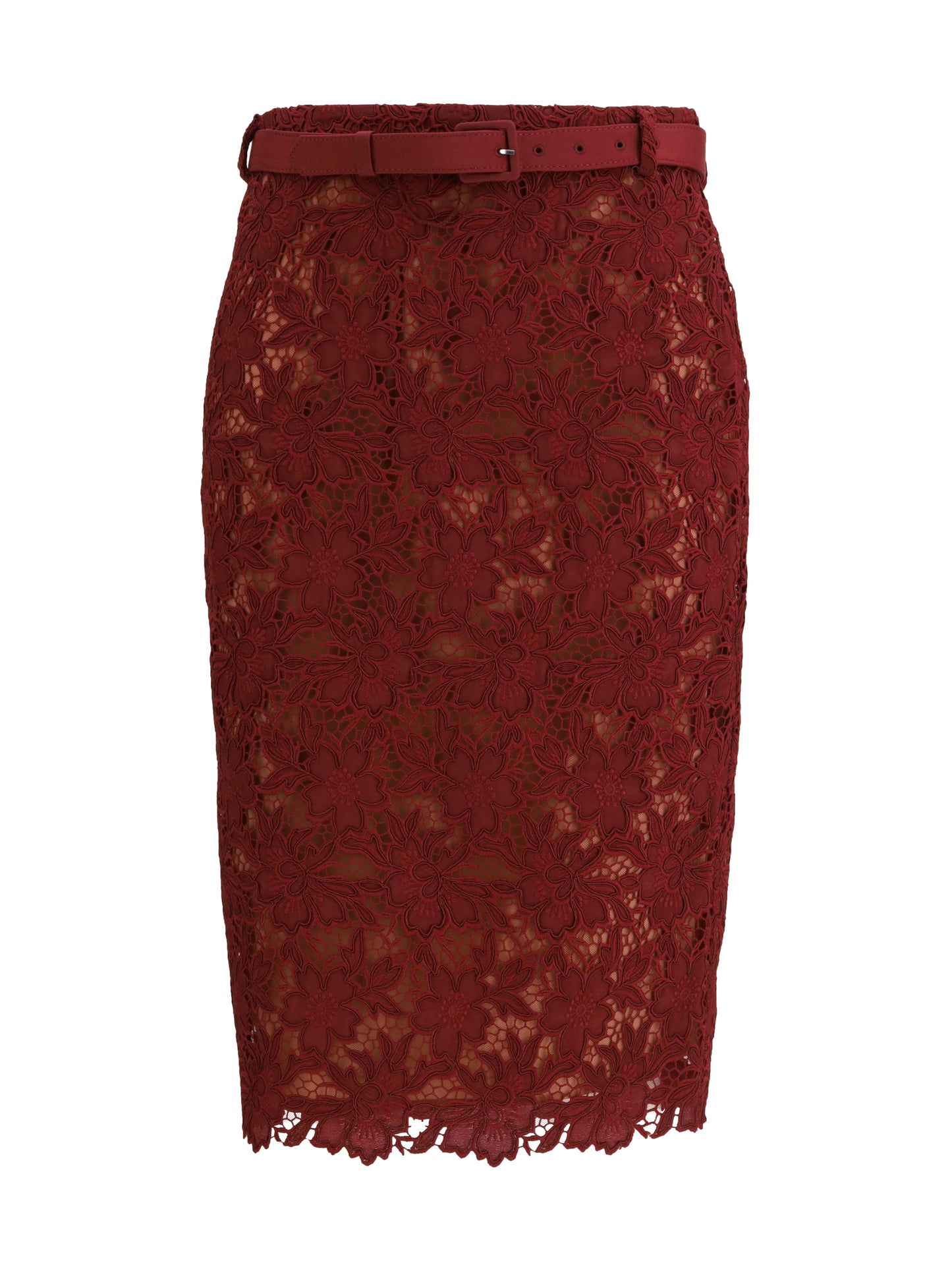 Self-Portrait Women Guipure Lace Midi Skirt SELF-PORTRAIT
