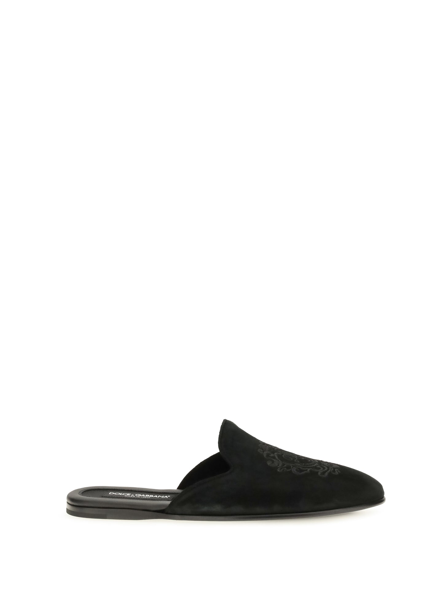 Dolce & Gabbana Men Calfskin Leather Mules DOLCE & GABBANA