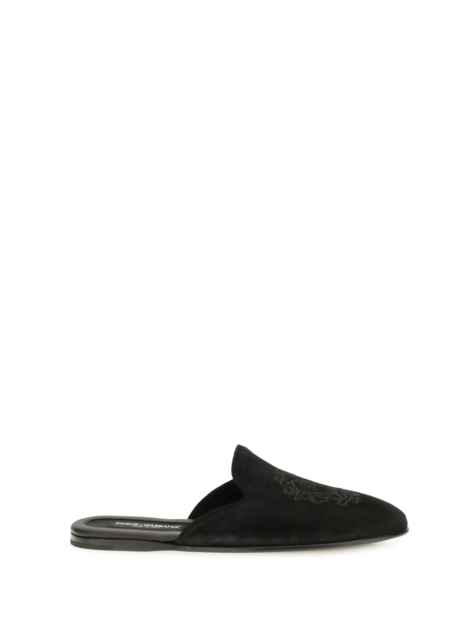 Dolce & Gabbana Men Calfskin Leather Mules DOLCE & GABBANA