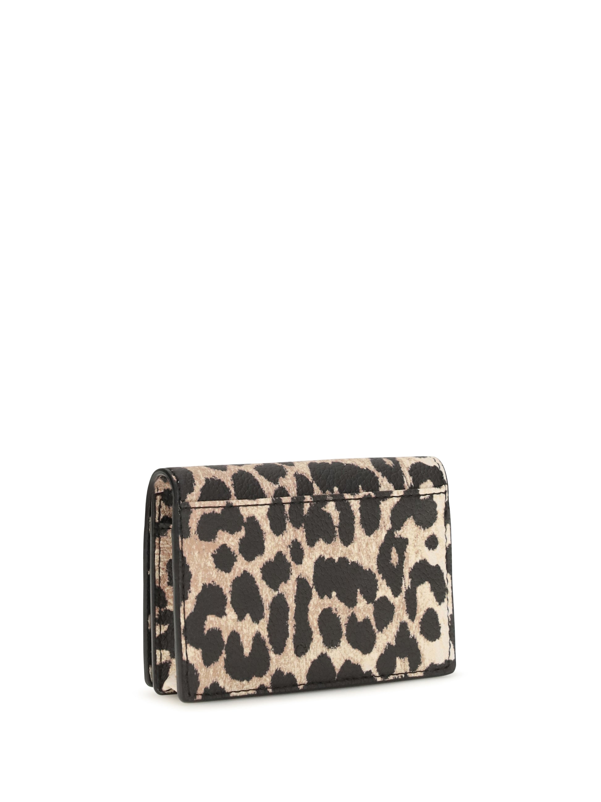 Ganni Women Bou Animal Print Card Holder GANNI