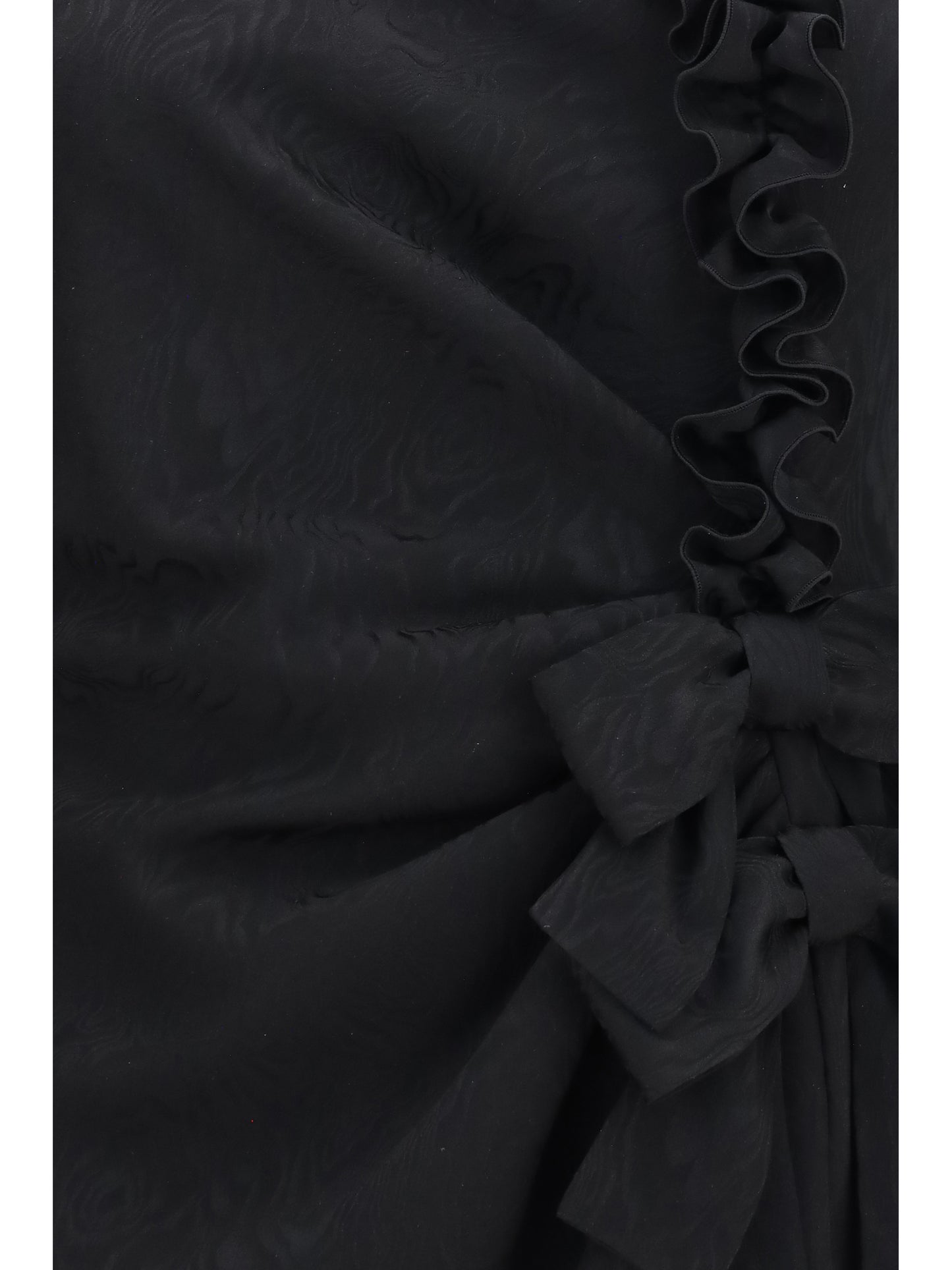 Alessandra Rich Women Silk Jacquard Mini Dress With Ruffles ALESSANDRA RICH