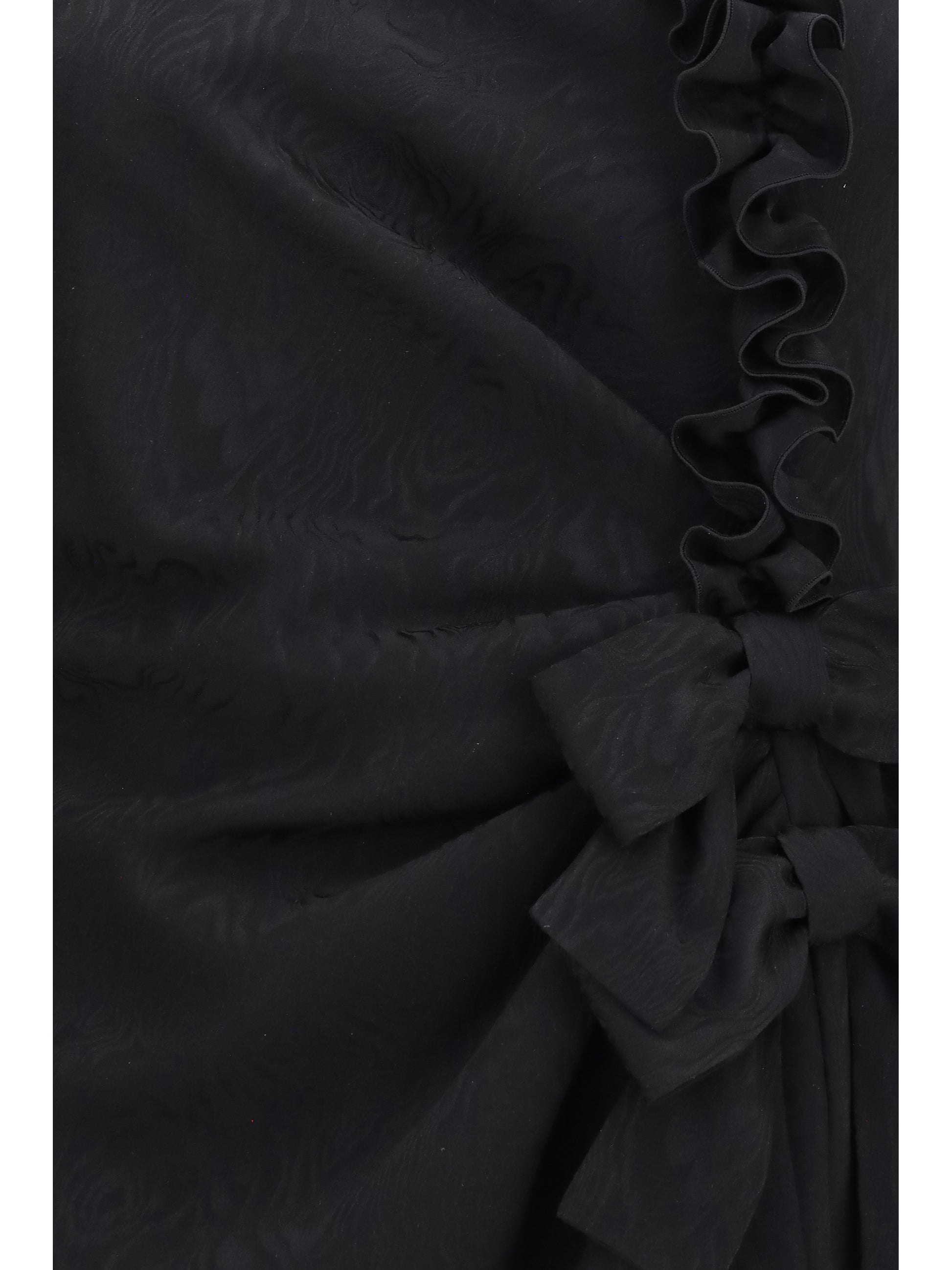 Alessandra Rich Women Silk Jacquard Mini Dress With Ruffles ALESSANDRA RICH