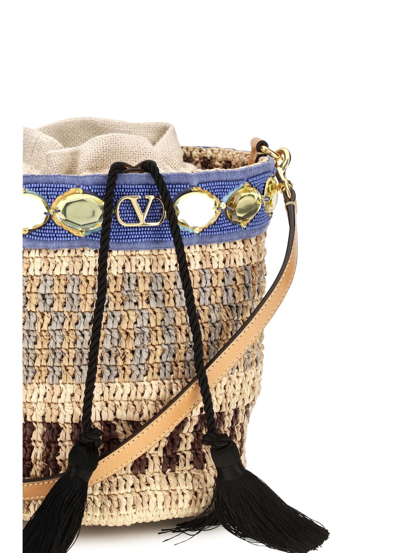 Valentino Garavani Women Mini Raffia Bucket Bag VALENTINO GARAVANI