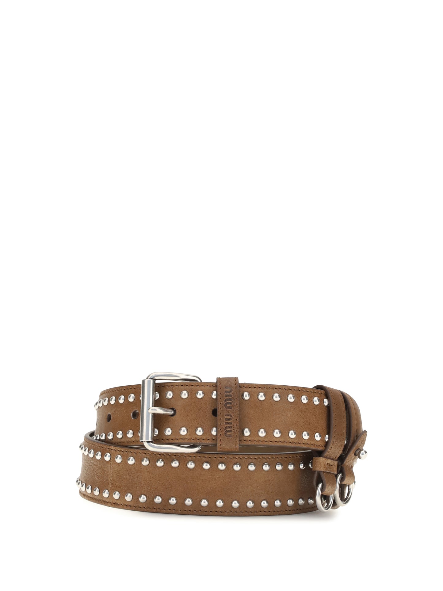 Miu Miu Women Studded Suede Belt MIU MIU