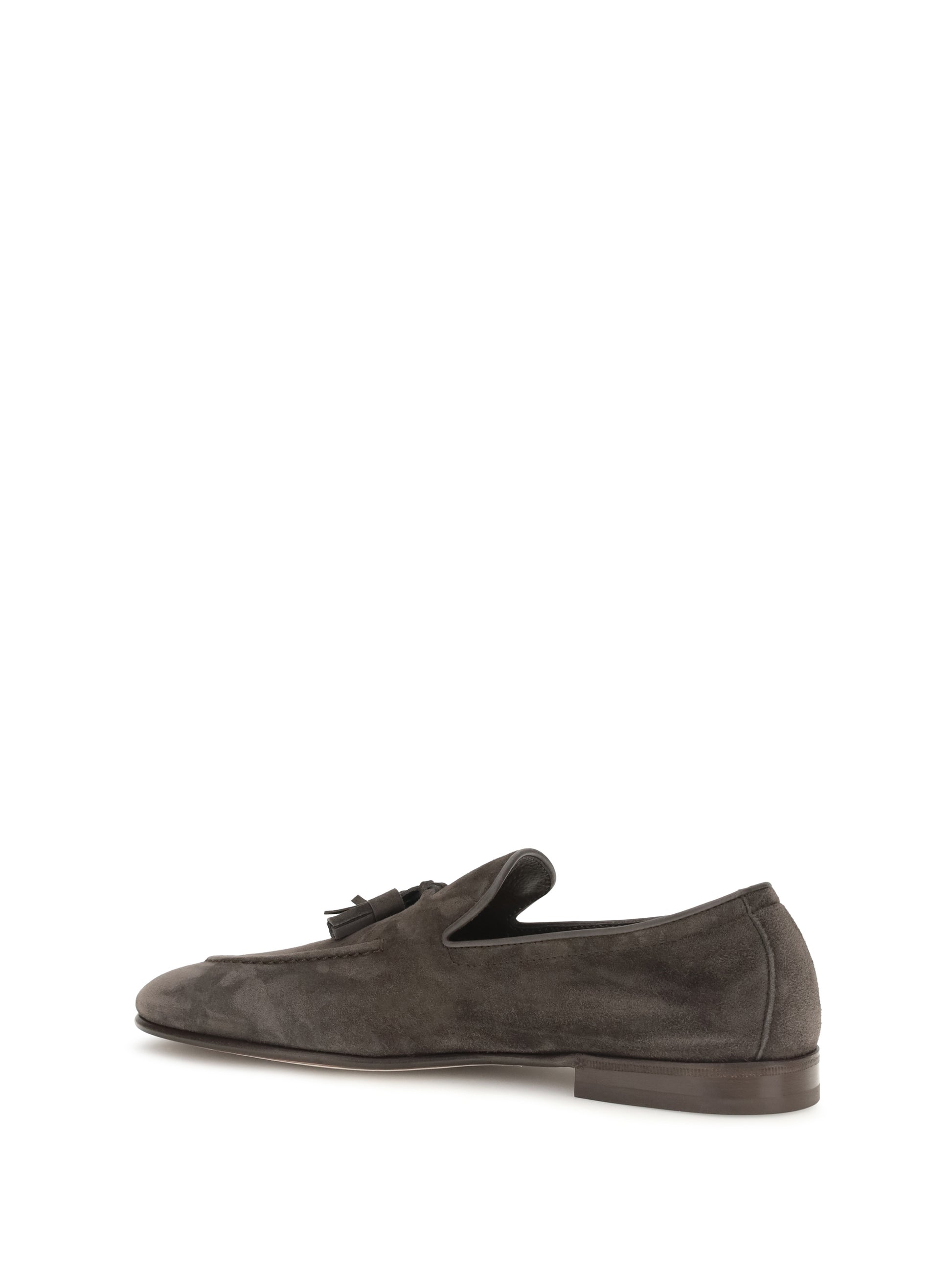 Brunello Cucinelli Men Soft Tassel Loafers In Suede Leather BRUNELLO CUCINELLI