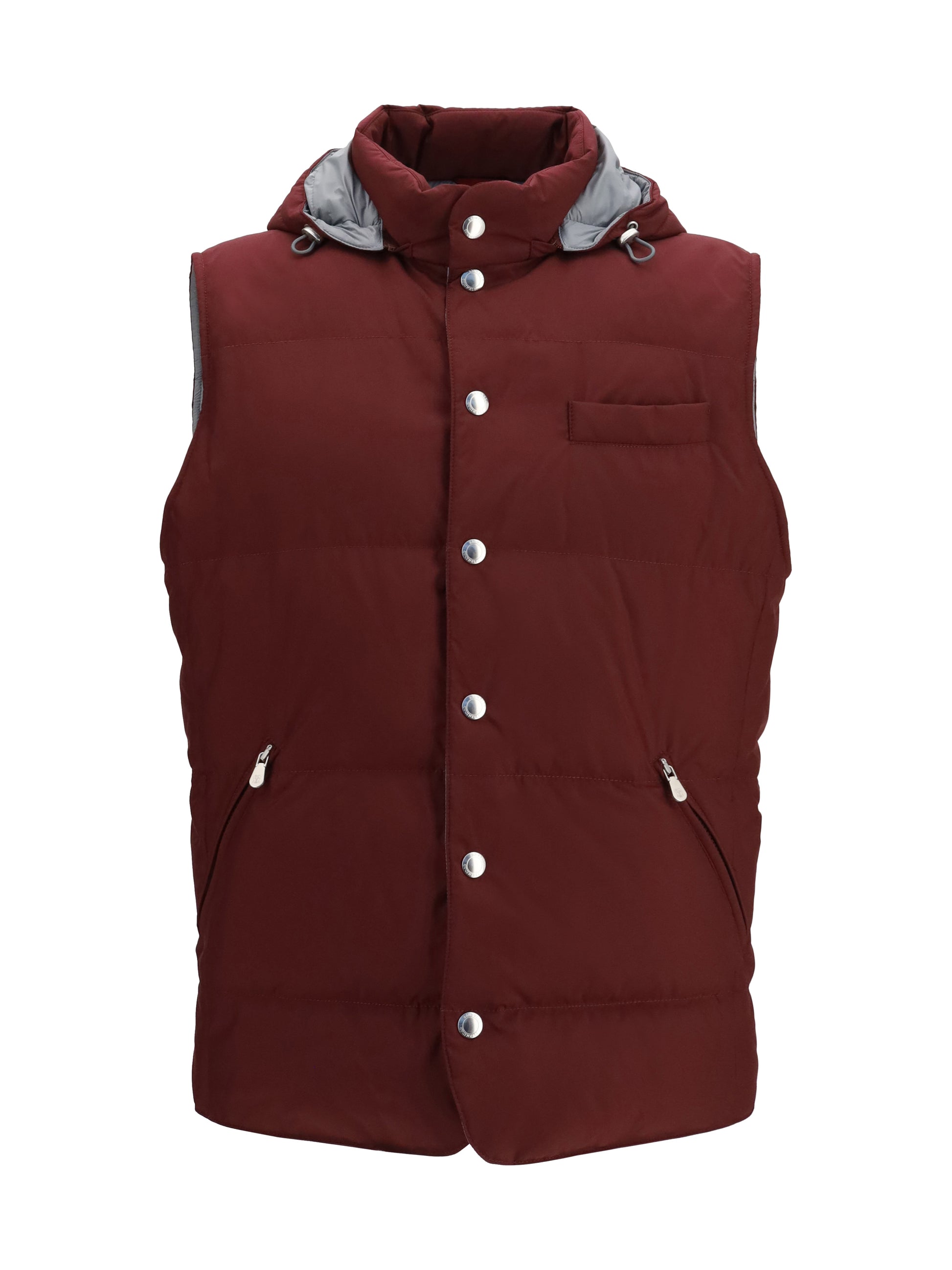 Brunello Cucinelli Men Sleeveless Hooded Gilet BRUNELLO CUCINELLI