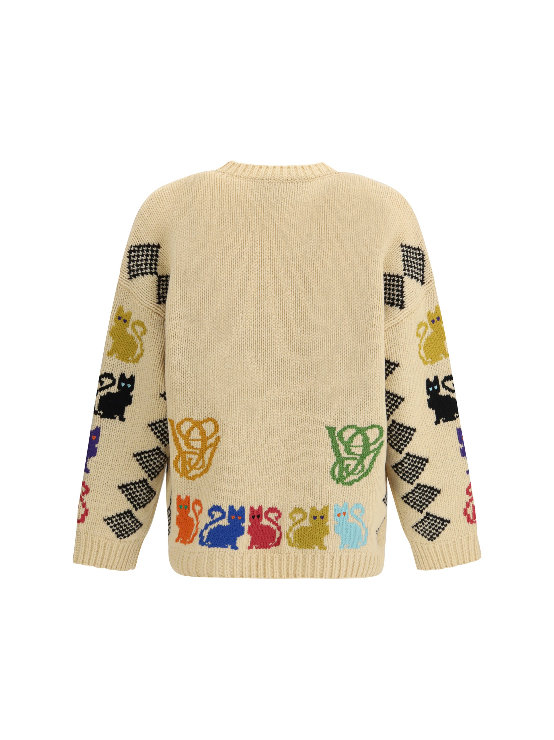 Valentino Men Cardigan With Le Chat De La Maison Jacquard Motif VALENTINO