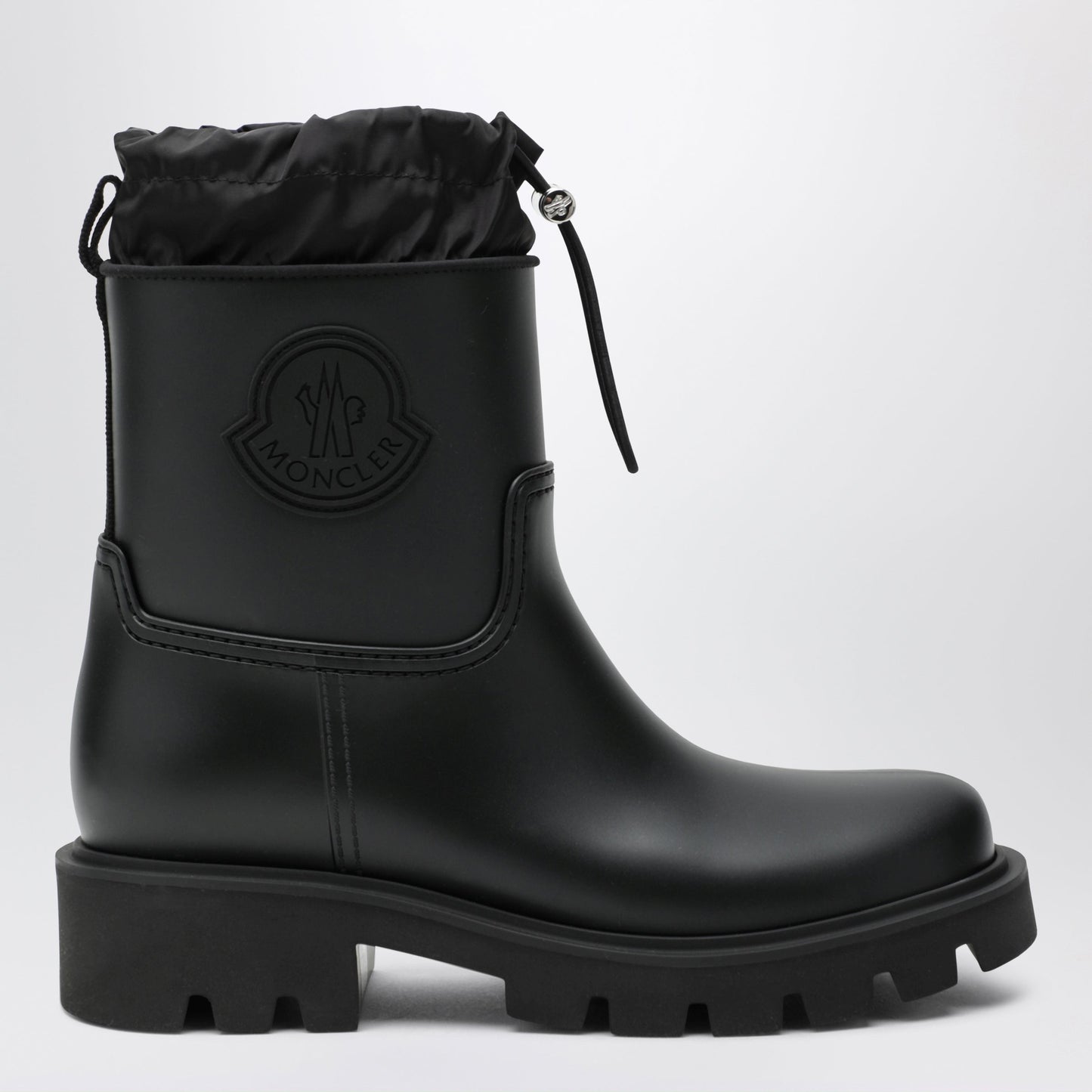 Moncler Kickstream Rain Boots In Pvc And Nylon, Black Women MONCLER