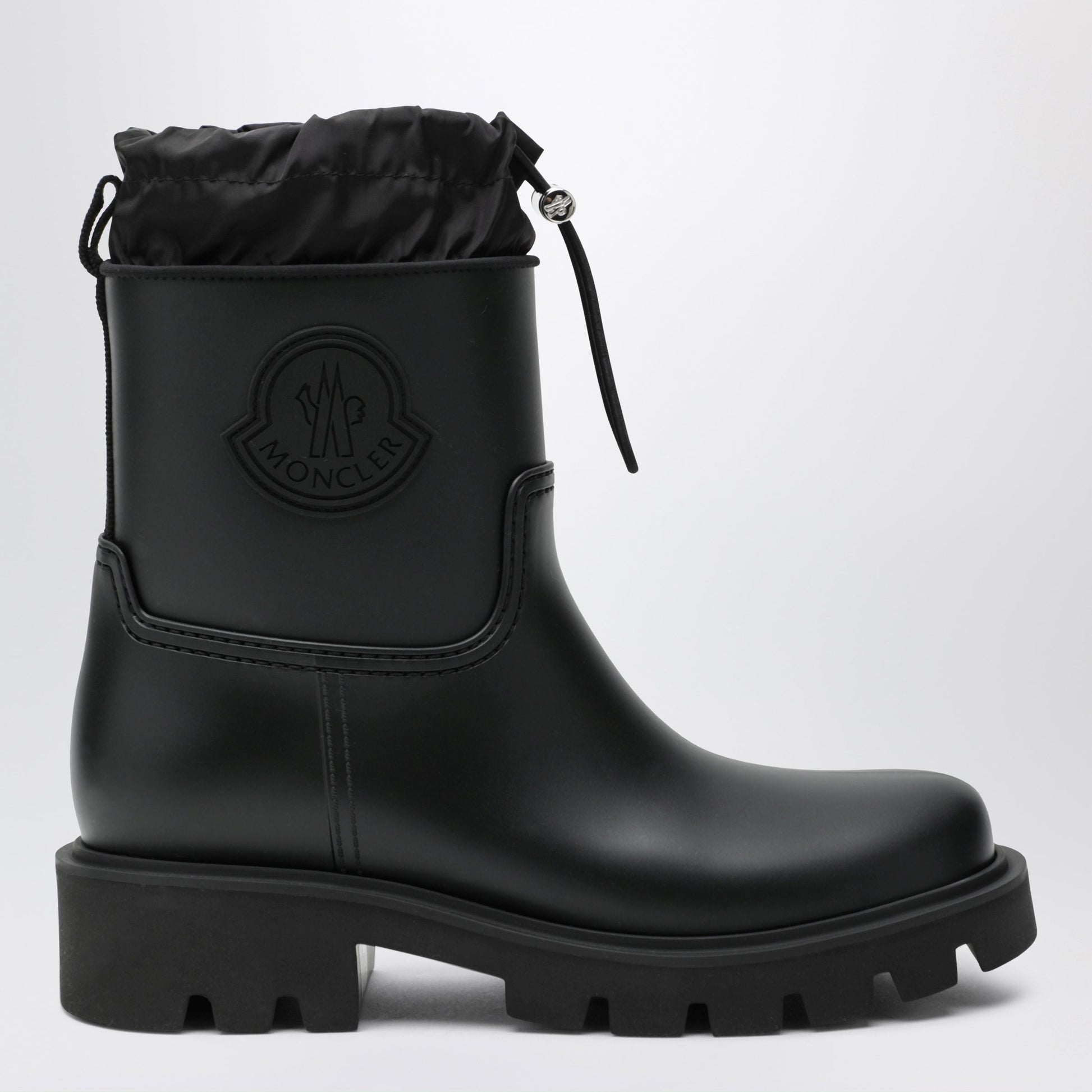 Moncler Kickstream Rain Boots In Pvc And Nylon, Black Women MONCLER