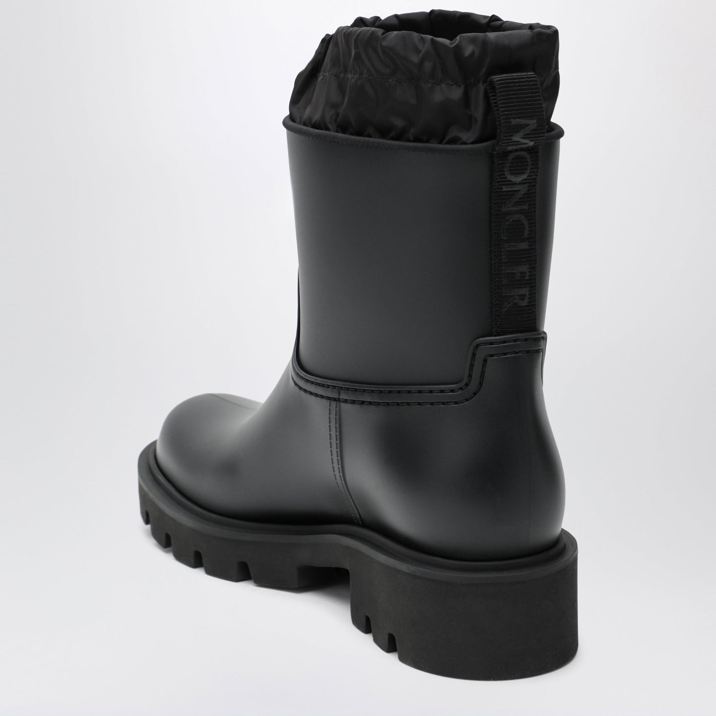 Moncler Kickstream Rain Boots In Pvc And Nylon, Black Women MONCLER