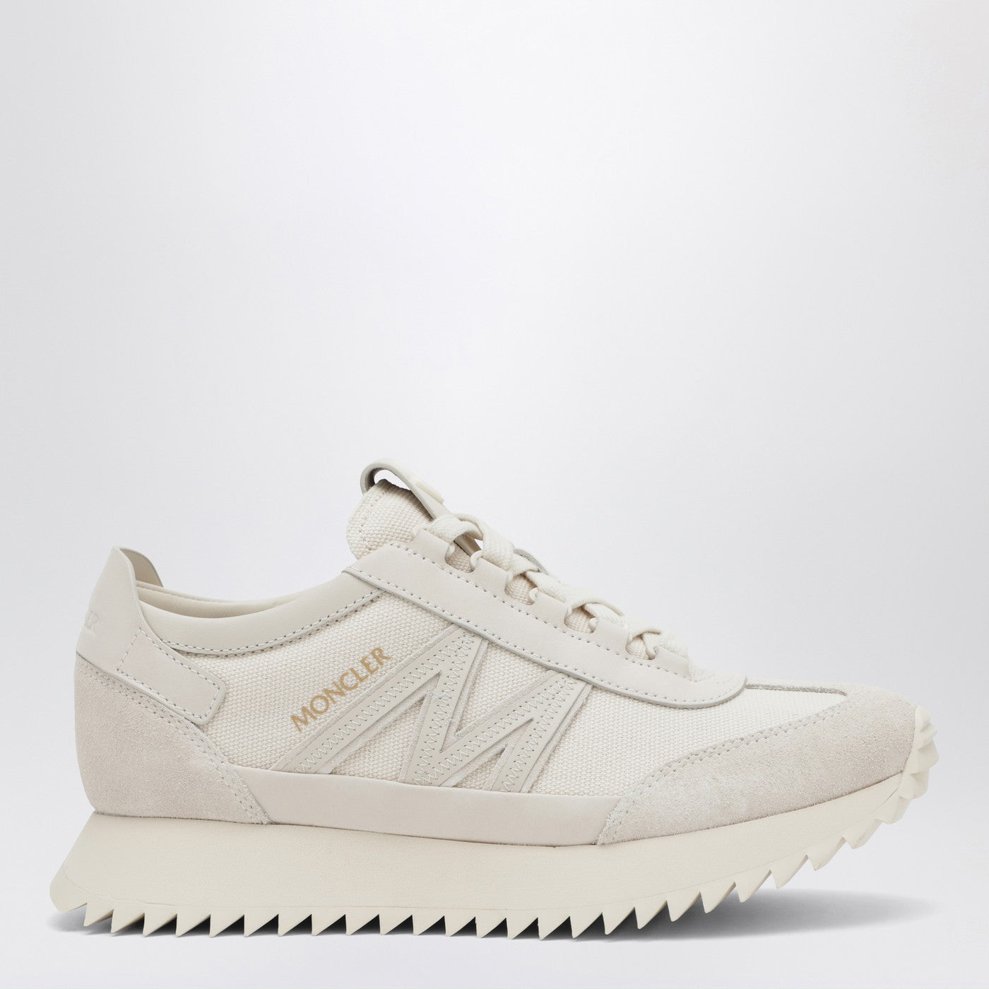 Moncler Pacey2 Sneakers In Beige Canvas And Leather Women MONCLER