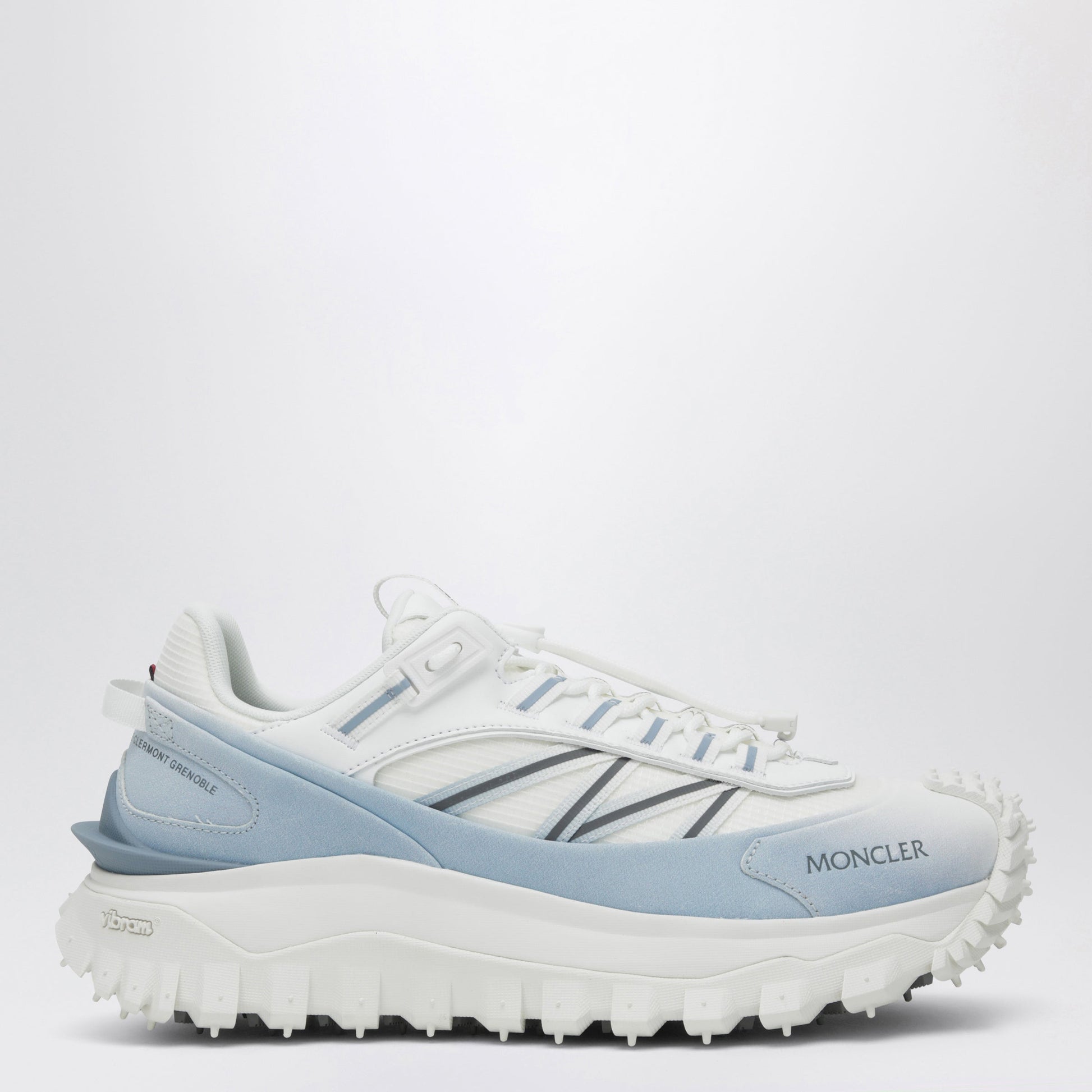 Moncler Trailgrip Sneakers White/Light Blue With Vibramâ® Megagrip Sole Men MONCLER