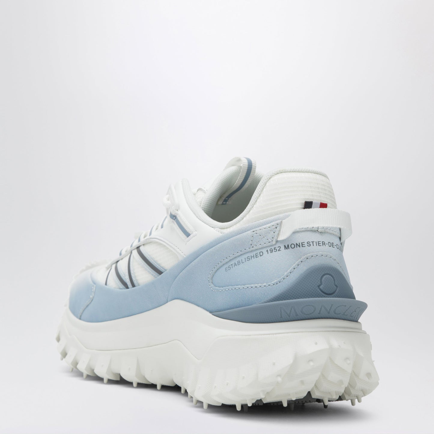 Moncler Trailgrip Sneakers White/Light Blue With Vibramâ® Megagrip Sole Men MONCLER