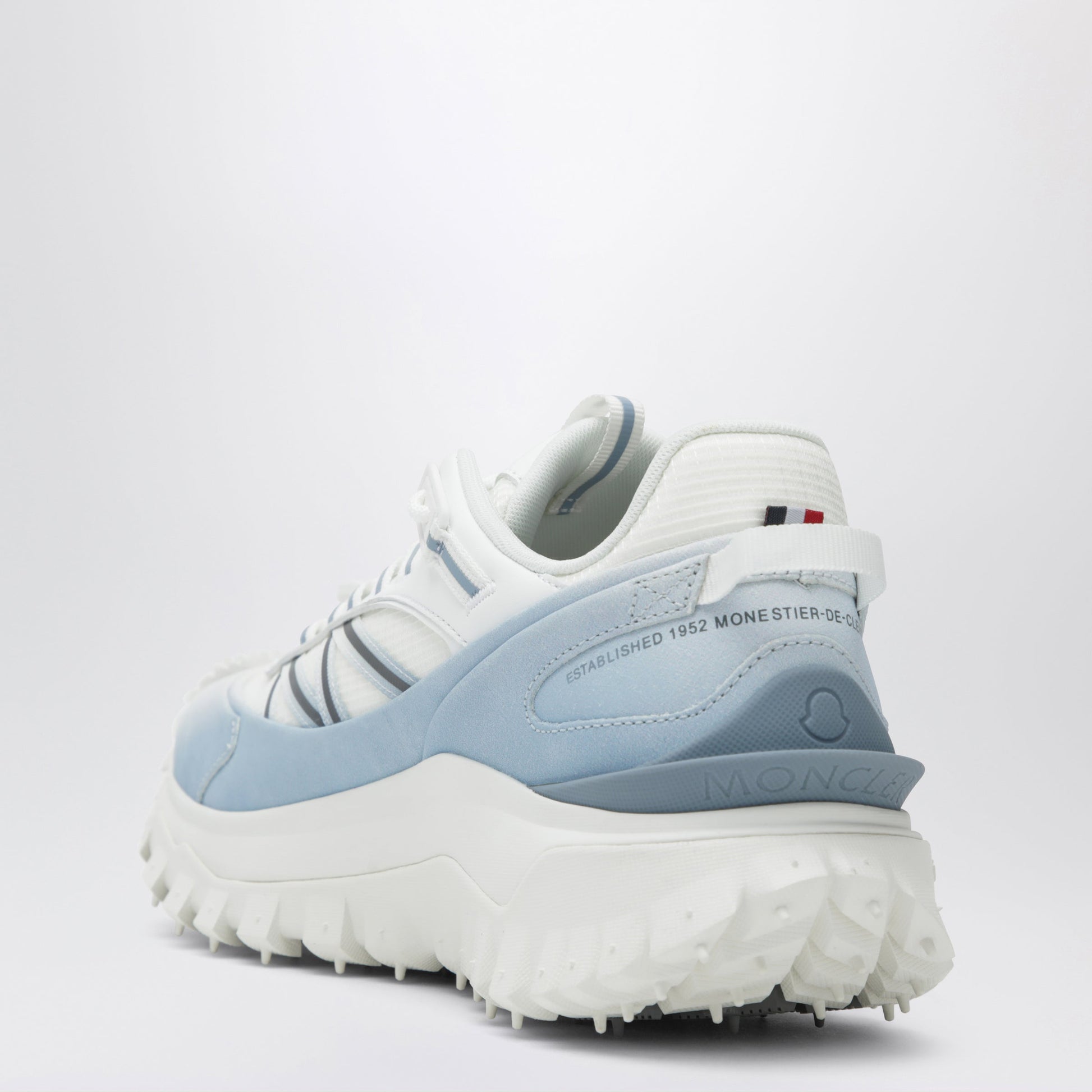 Moncler Trailgrip Sneakers White/Light Blue With Vibramâ® Megagrip Sole Men MONCLER