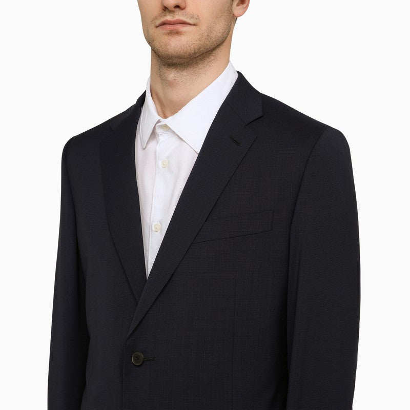 Valentino Navy Blue Single-Breasted Suit In Wool Men