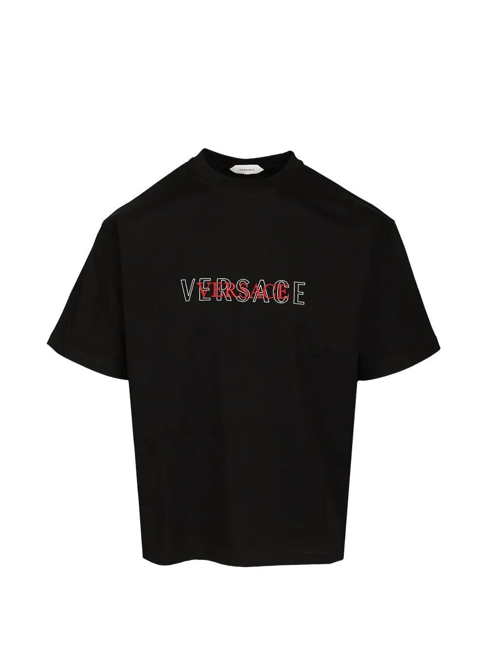 Versace Men T-Shirt With Embroidered Logo VERSACE