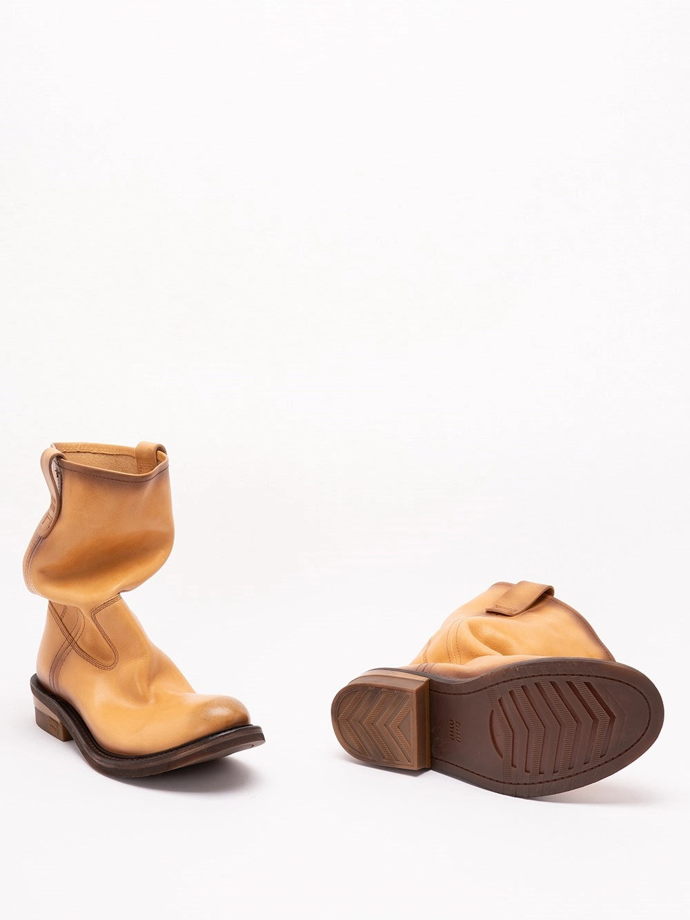 Miu Miu Women Foule Leather Booties MIU MIU