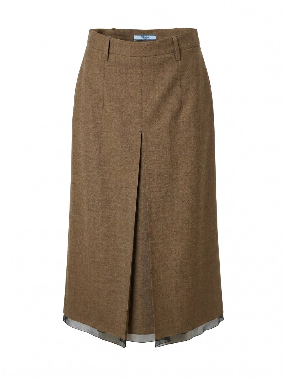 Prada Women Wool Midi Skirt