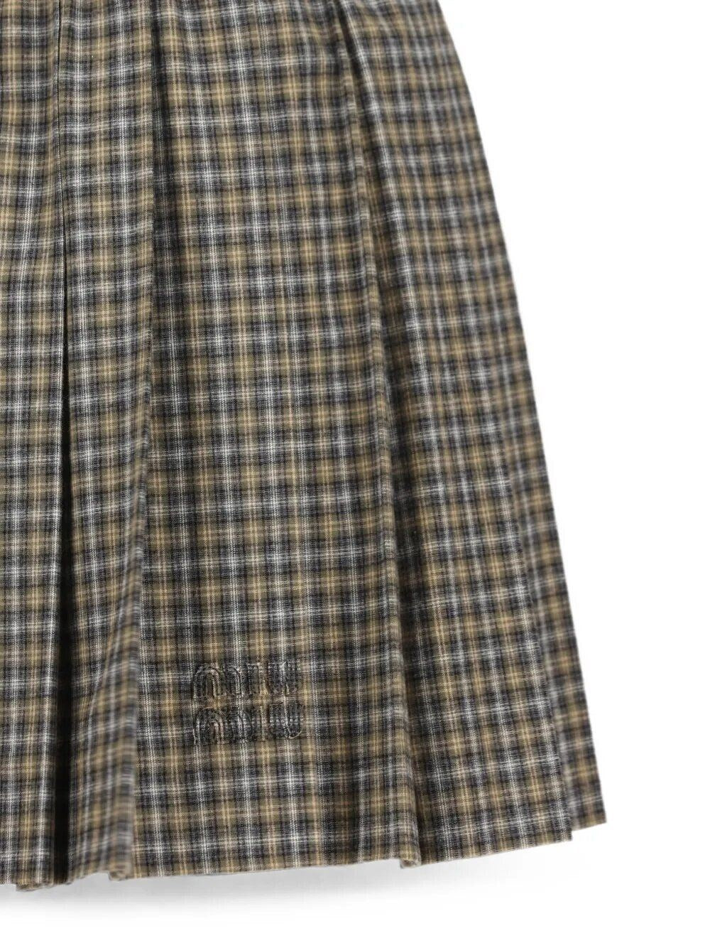 Miu Miu Women Tartan Miniskirt MIU MIU
