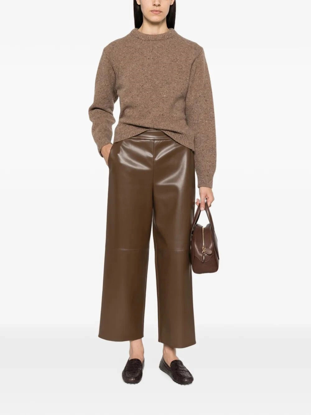 Max Mara Women Maxmara `S Leather-Look Cropped Pants MAX MARA