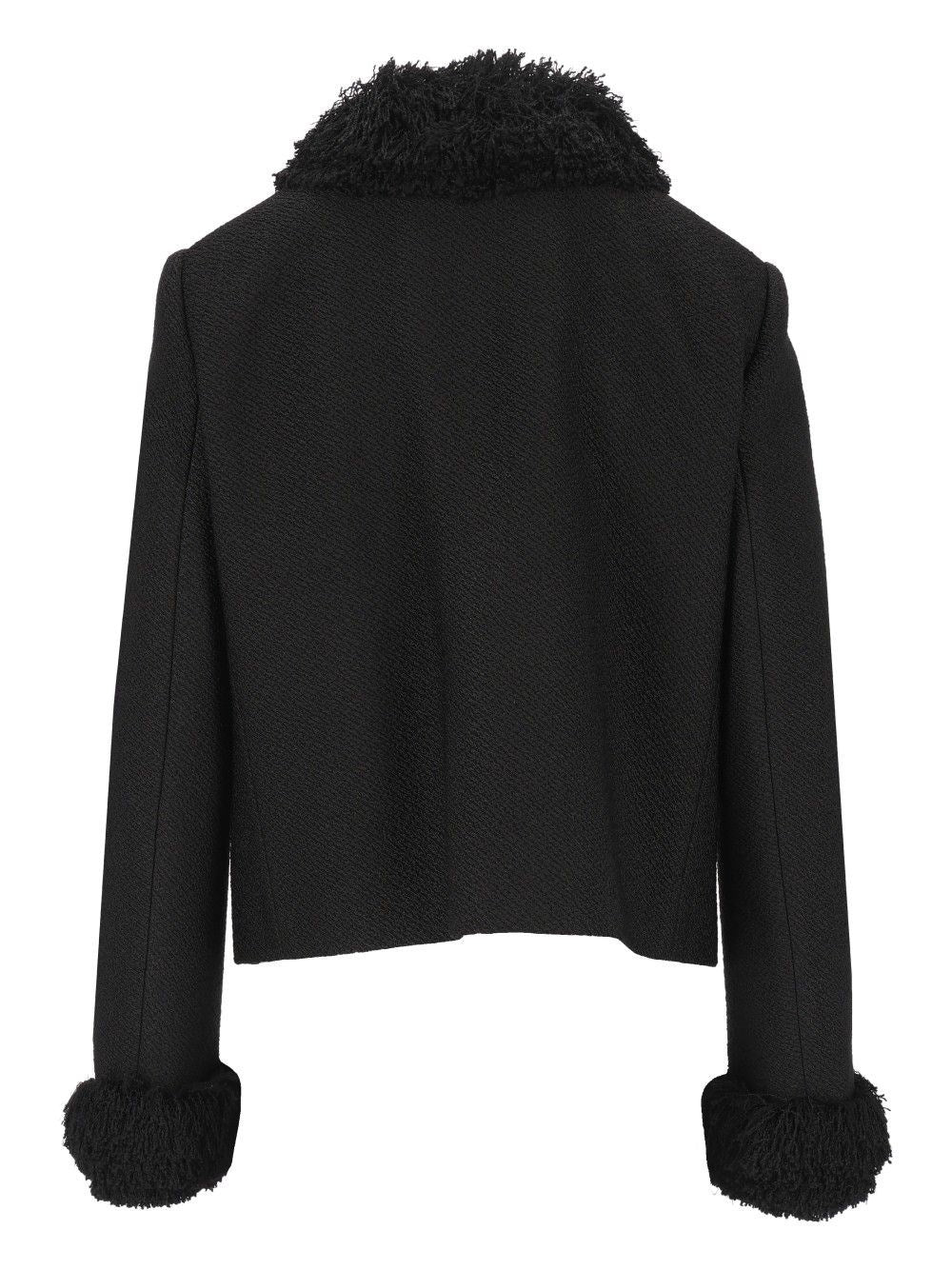 Celine Women Chasseur Jacket In Viscose And Natté Wool CELINE