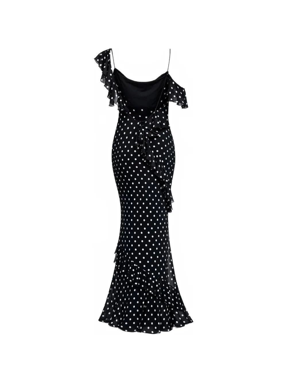 Self-Portrait Women Polka Dot Georgette Maxi Dress SELF-PORTRAIT
