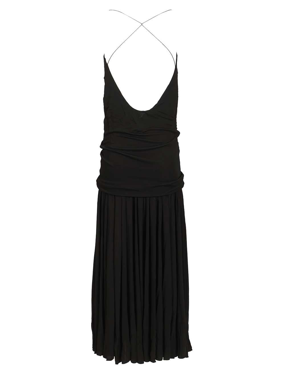 Jacquemus Women Abiha Gathered Jersey Midi Dress JACQUEMUS