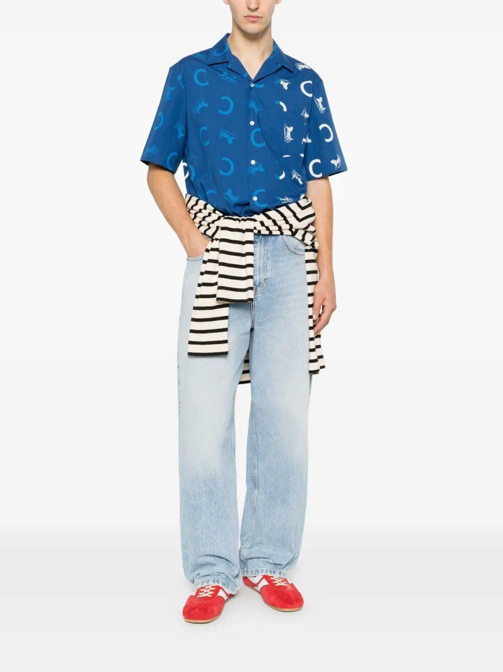 Celine Men Cotton Bowling Shirt CELINE