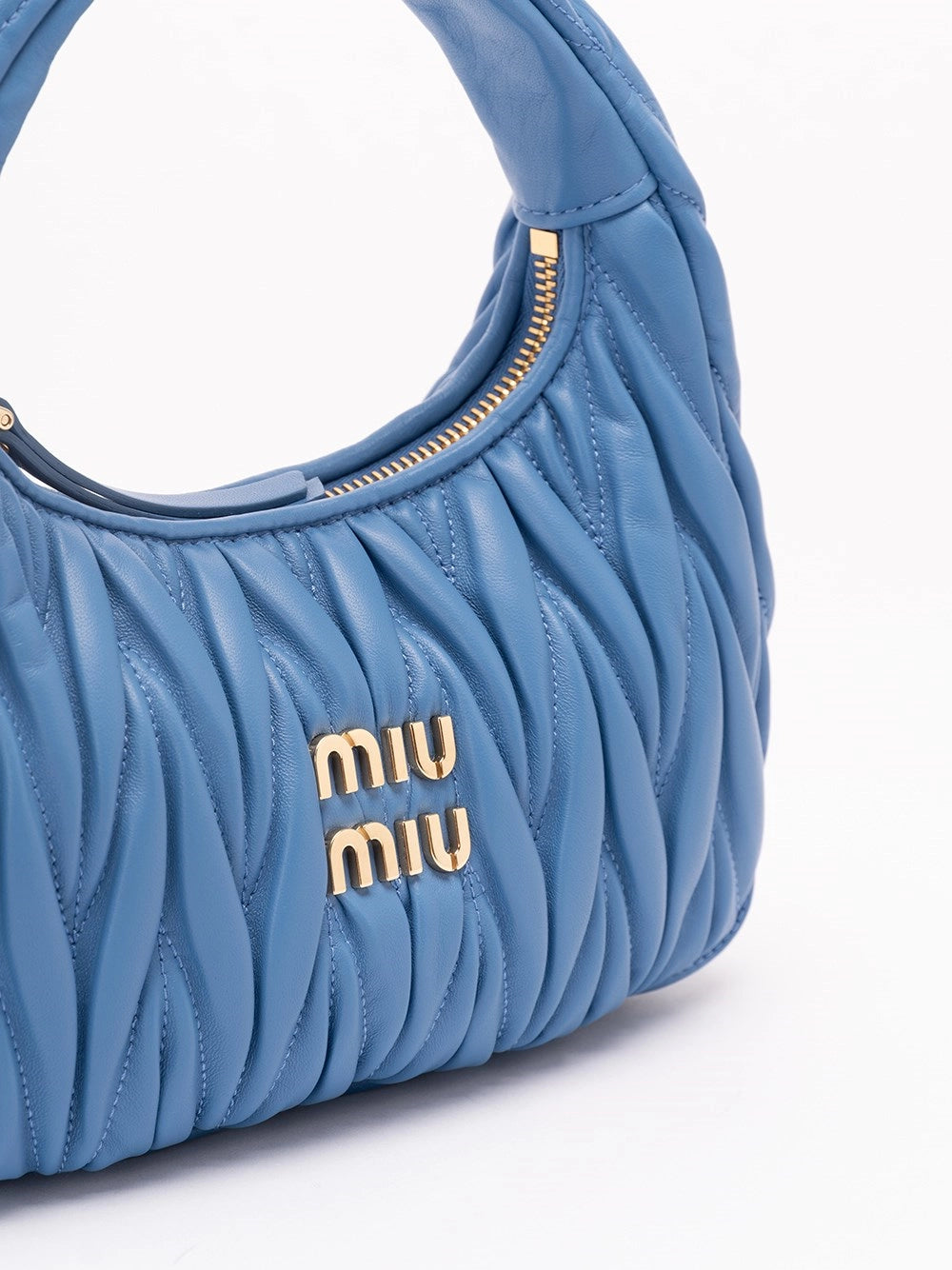 Miu Miu Women `Wander` Matelassé Leather Hobo Bag MIU MIU