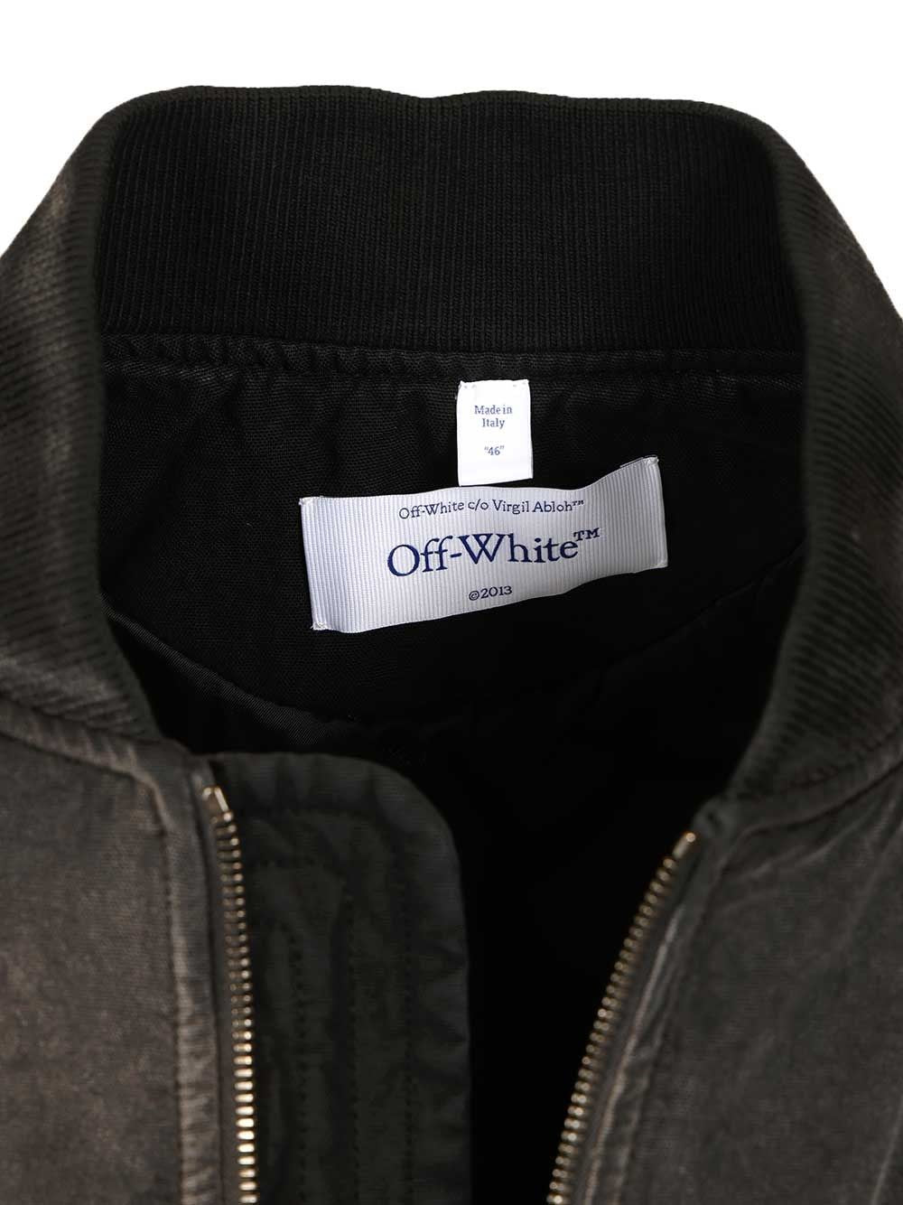 Off-White Men Owr Grad Cot Reg Bomber Black OFF-WHITE
