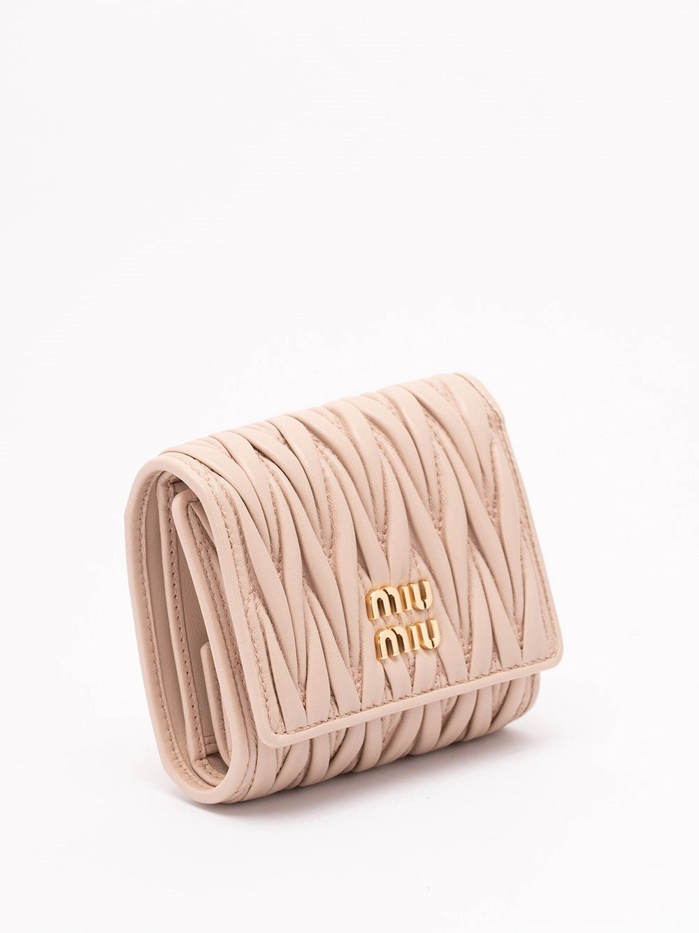 Miu Miu Women Small Matelassé Nappa Leather Wallet MIU MIU