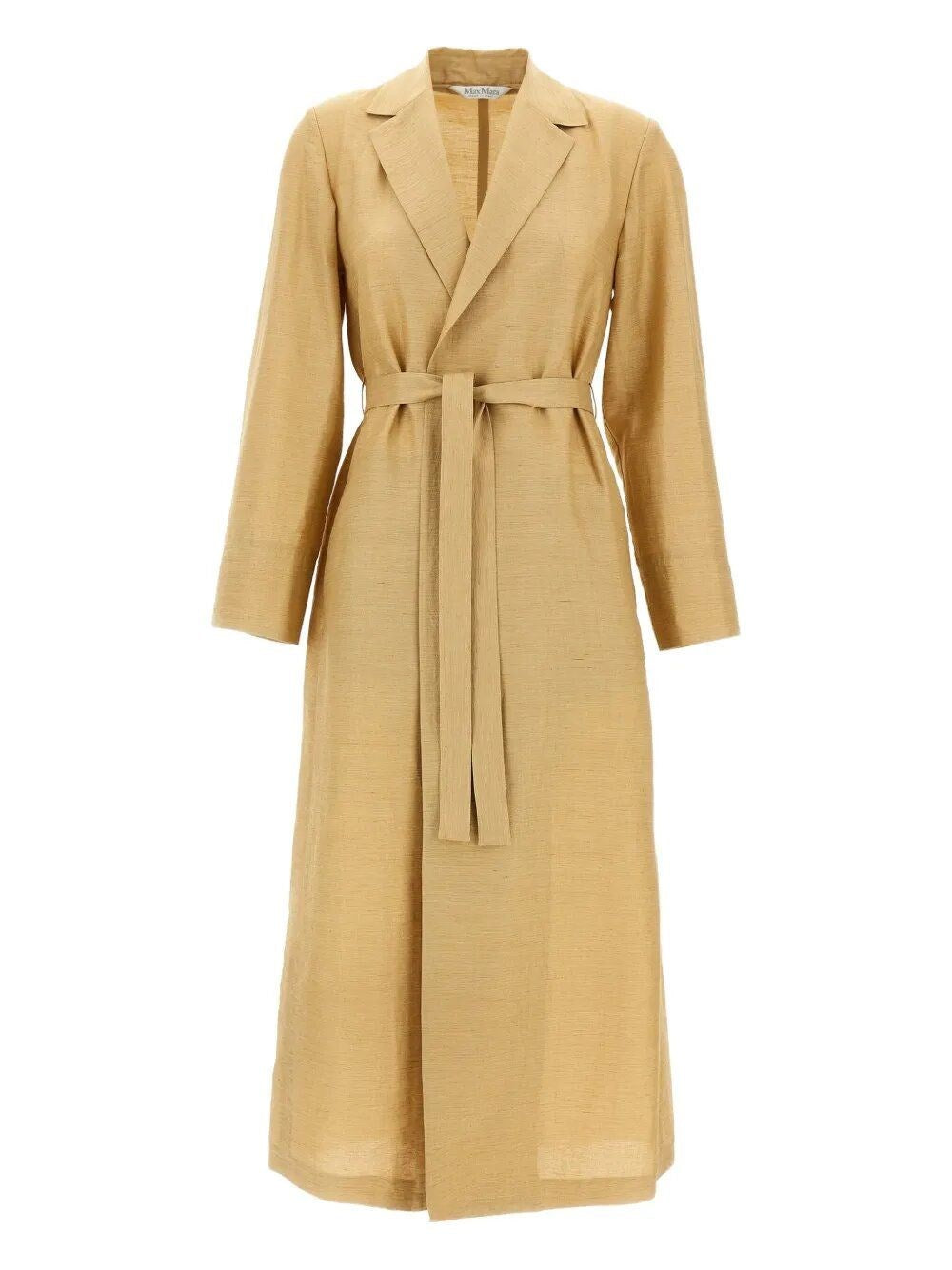 Max Mara Women Linen And Silk Canvas Overcoat MAX MARA