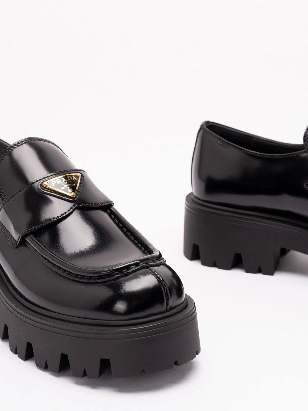 Prada Women Brushed Leather Loafers PRADA