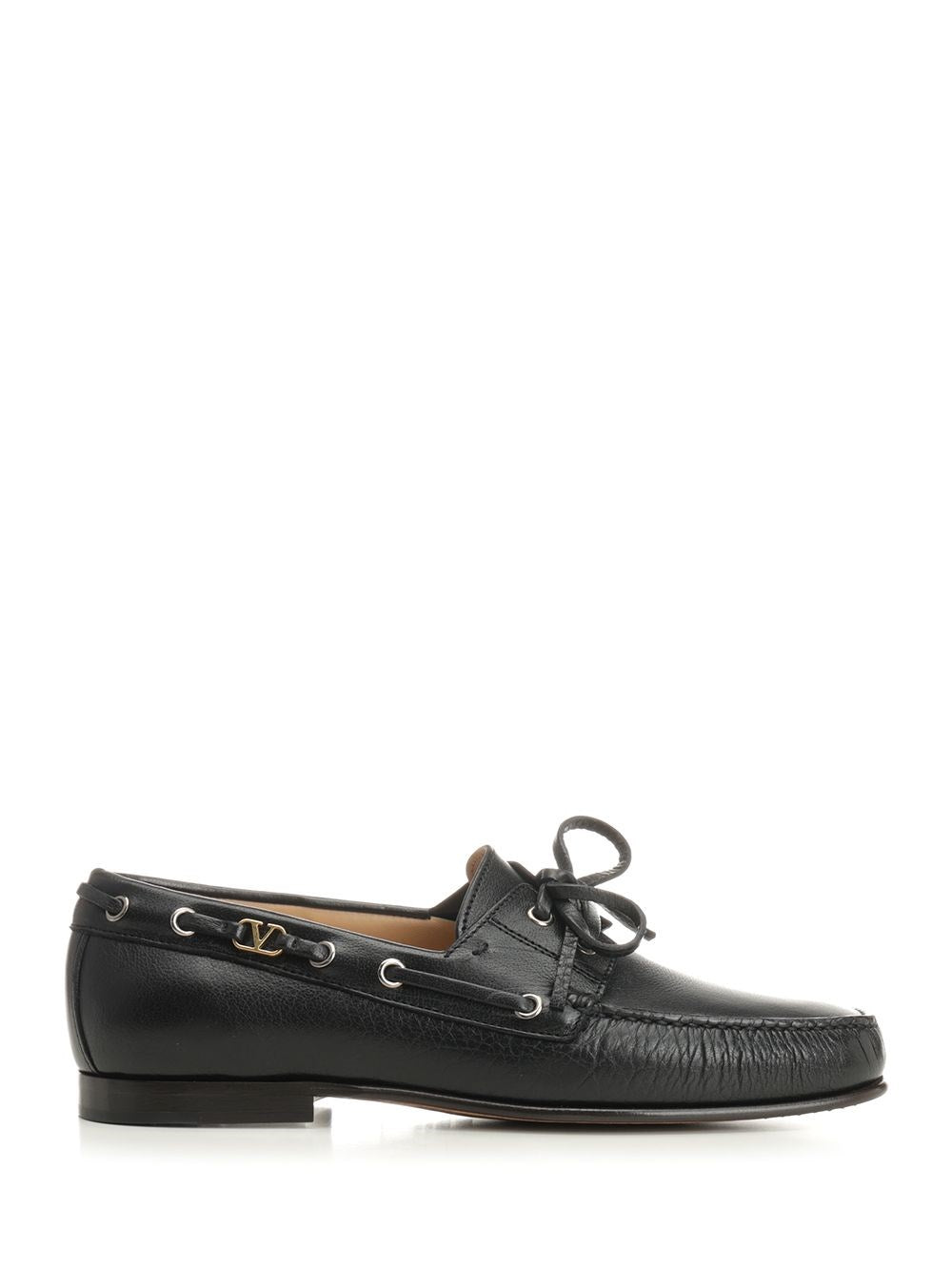 Valentino Garavani Men Leather Loafers With Logo VALENTINO GARAVANI
