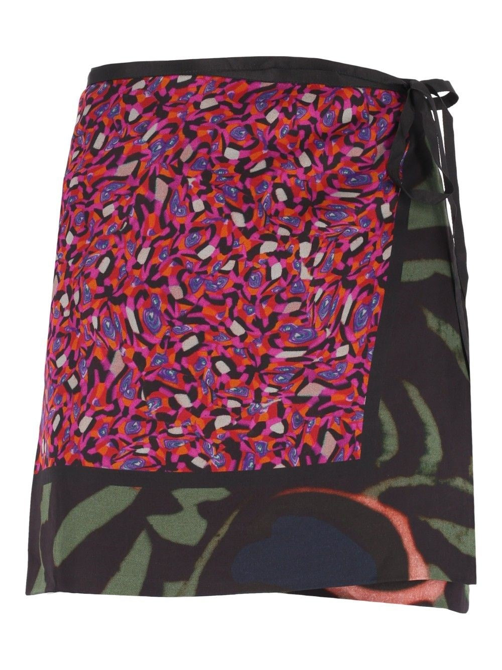 Dries Van Noten Women Gabrinas Printed Satin Wrap Mini Skirt DRIES VAN NOTEN