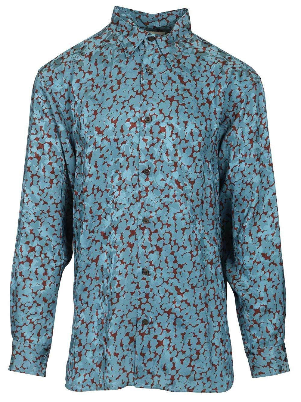 Dries Van Noten Men Shiny Satin Shirt DRIES VAN NOTEN