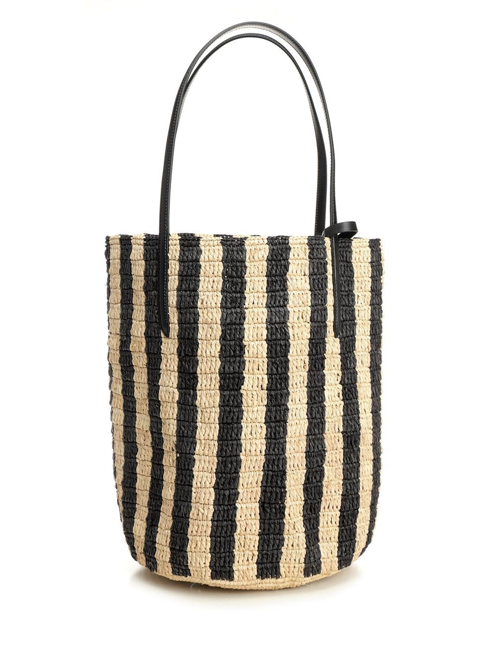 Valentino Garavani Women Bucket Bag | Vlogo Signature | Crochet Rafia Stripes/Vac.Liscia/Vit.St. VALENTINO GARAVANI