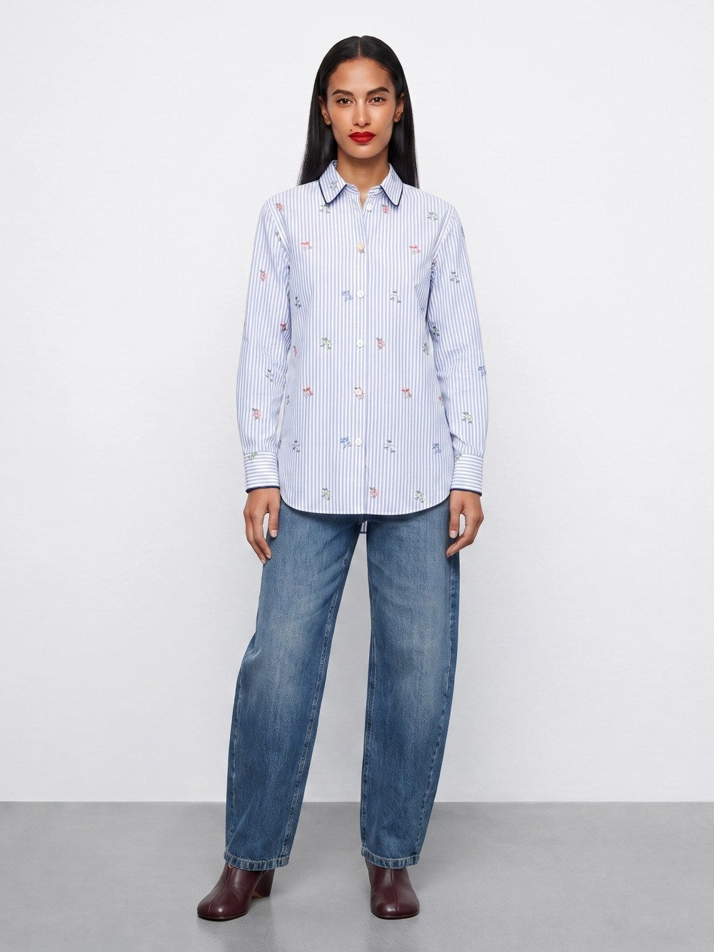 Etro Women Striped Jacquard Cotton Shirt ETRO