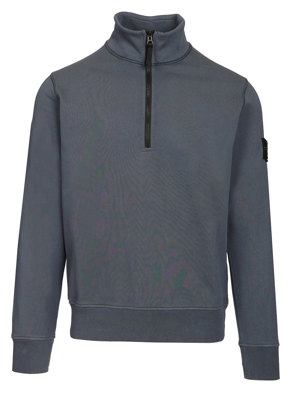 Stone Island Men Organic Cotton Sweatshirt With Short Zip STONE ISLAND