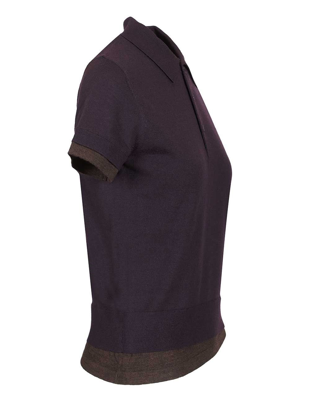 Acne Studios Women Layered Wool Polo Shirt ACNE STUDIOS