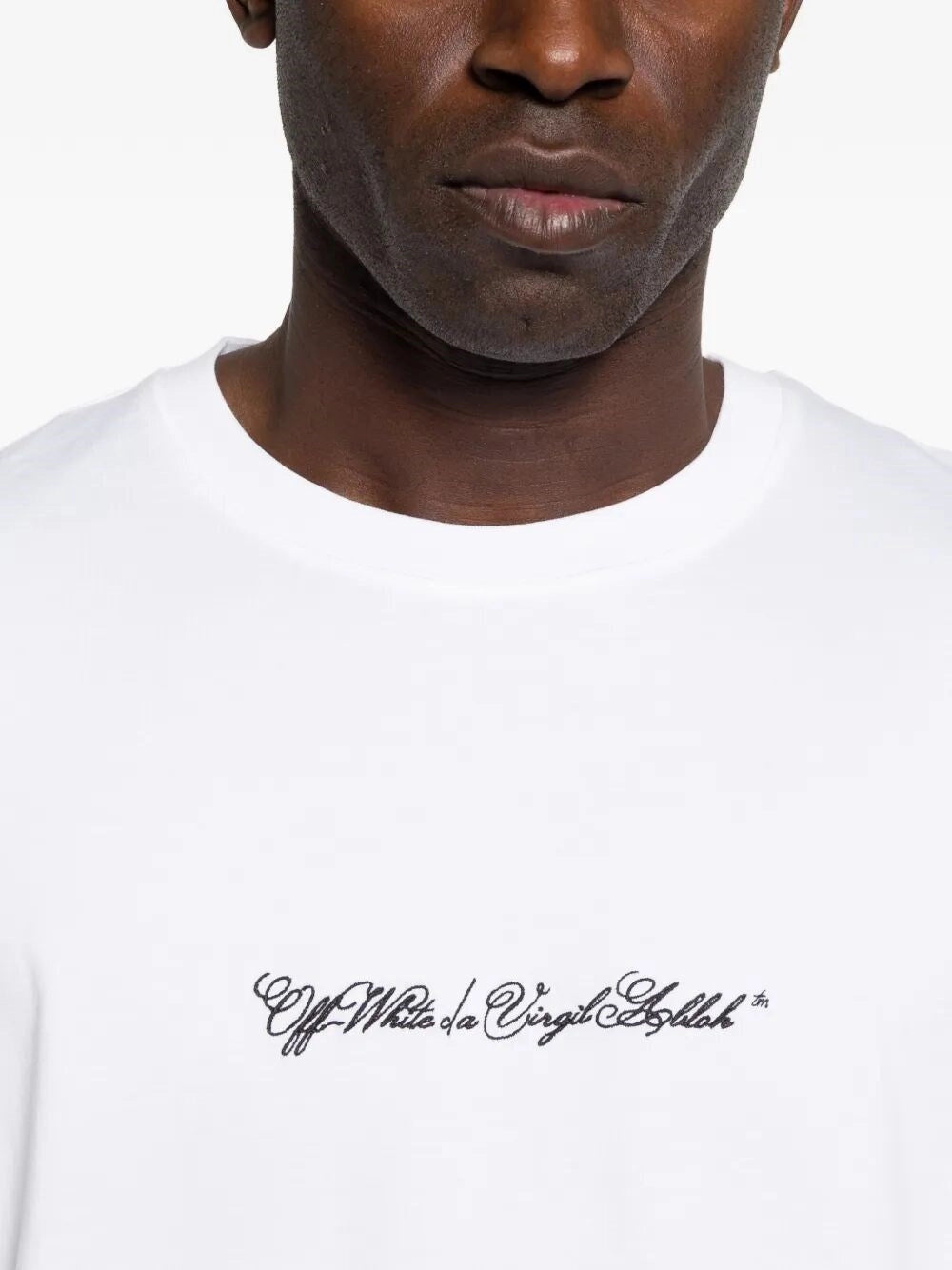 Off White Men `Script Arrow` Short Sleeve Slim T-Shirt OFF-WHITE