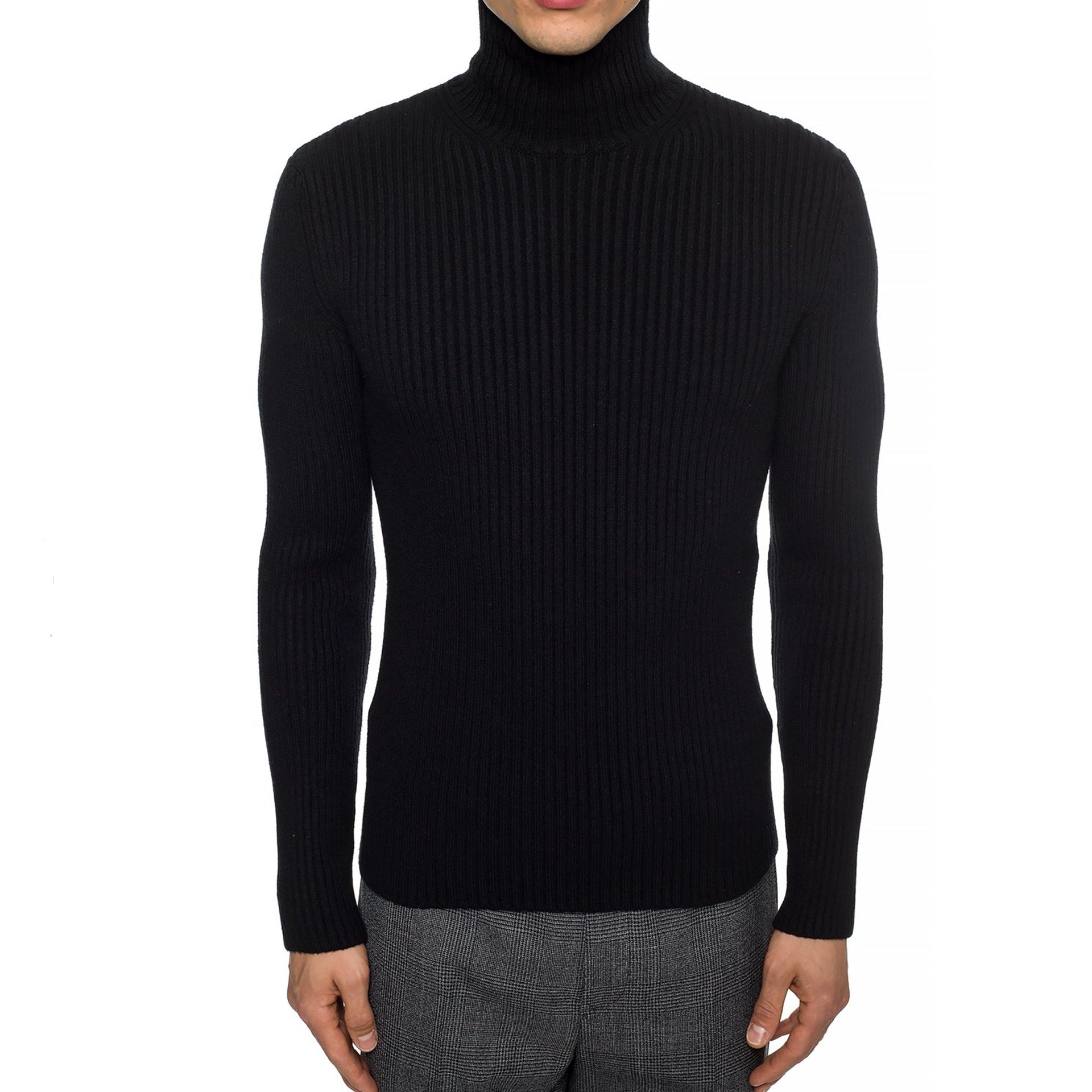 Balenciaga Cashmere Blend Rib Knit Turtleneck Men BALENCIAGA