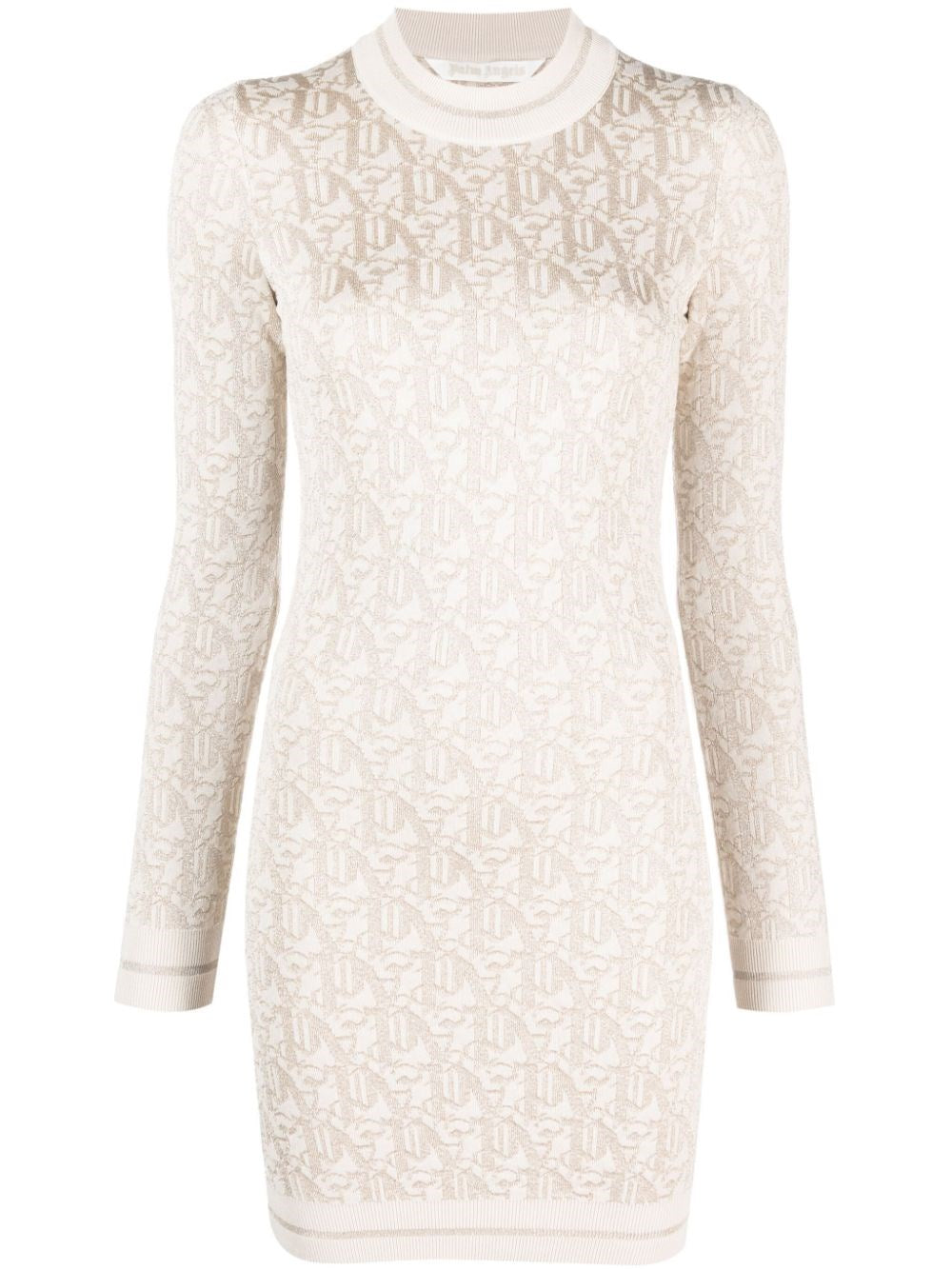 Palm Angels Women Lurex Knit Mini Dress With Monogram PALM ANGELS
