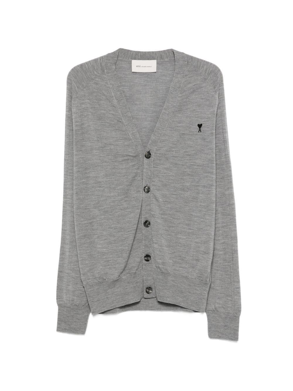 Ami Men Ami Paris V-Neck Wool Cardigan AMI PARIS