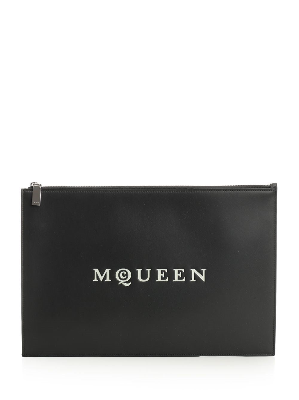 Mcqueen Men Mcqueen Black Leather Clutch ALEXANDER MCQUEEN