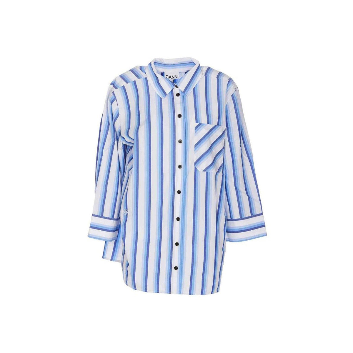 Ganni Cotton Striped Shirt Women GANNI