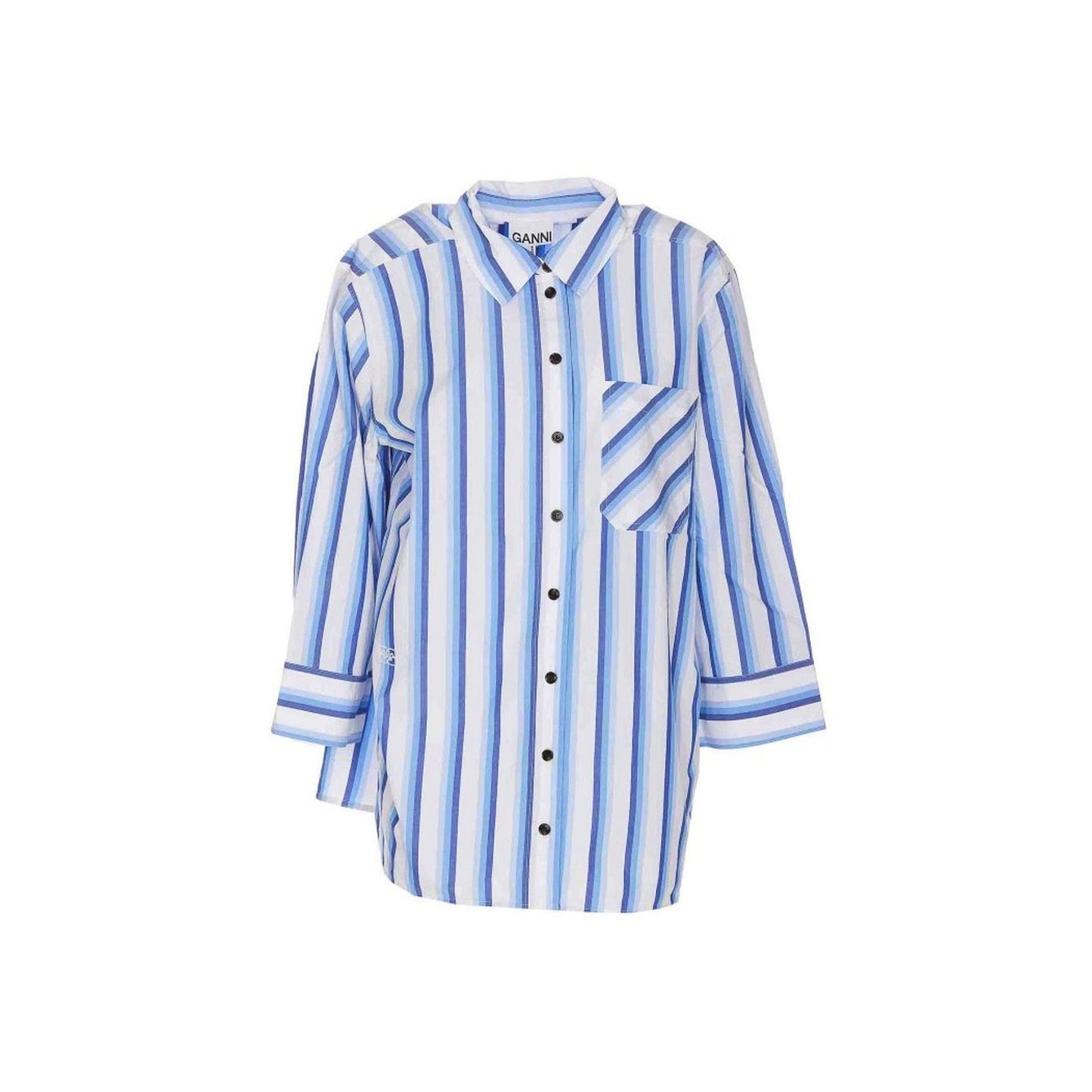 Ganni Cotton Striped Shirt Women GANNI