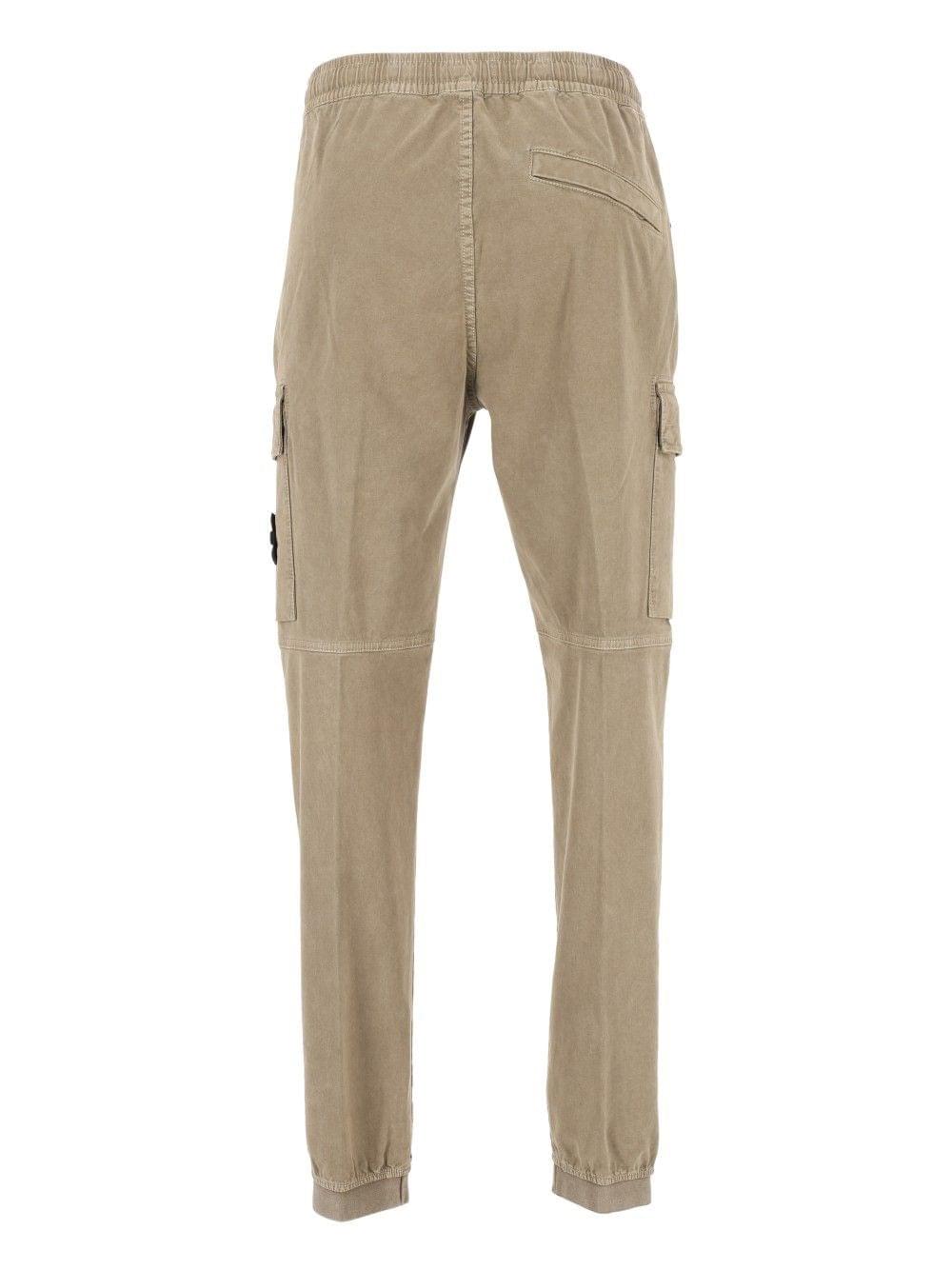 Stone Island Men Vintage-Effect Stretch Trousers STONE ISLAND