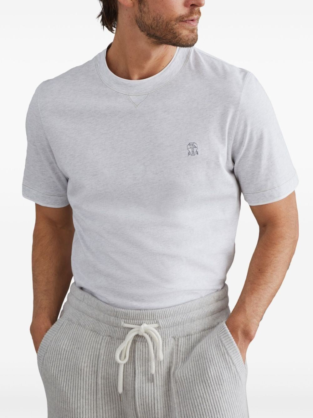Brunello Cucinelli Men T-Shirt With Faux-Layering BRUNELLO CUCINELLI