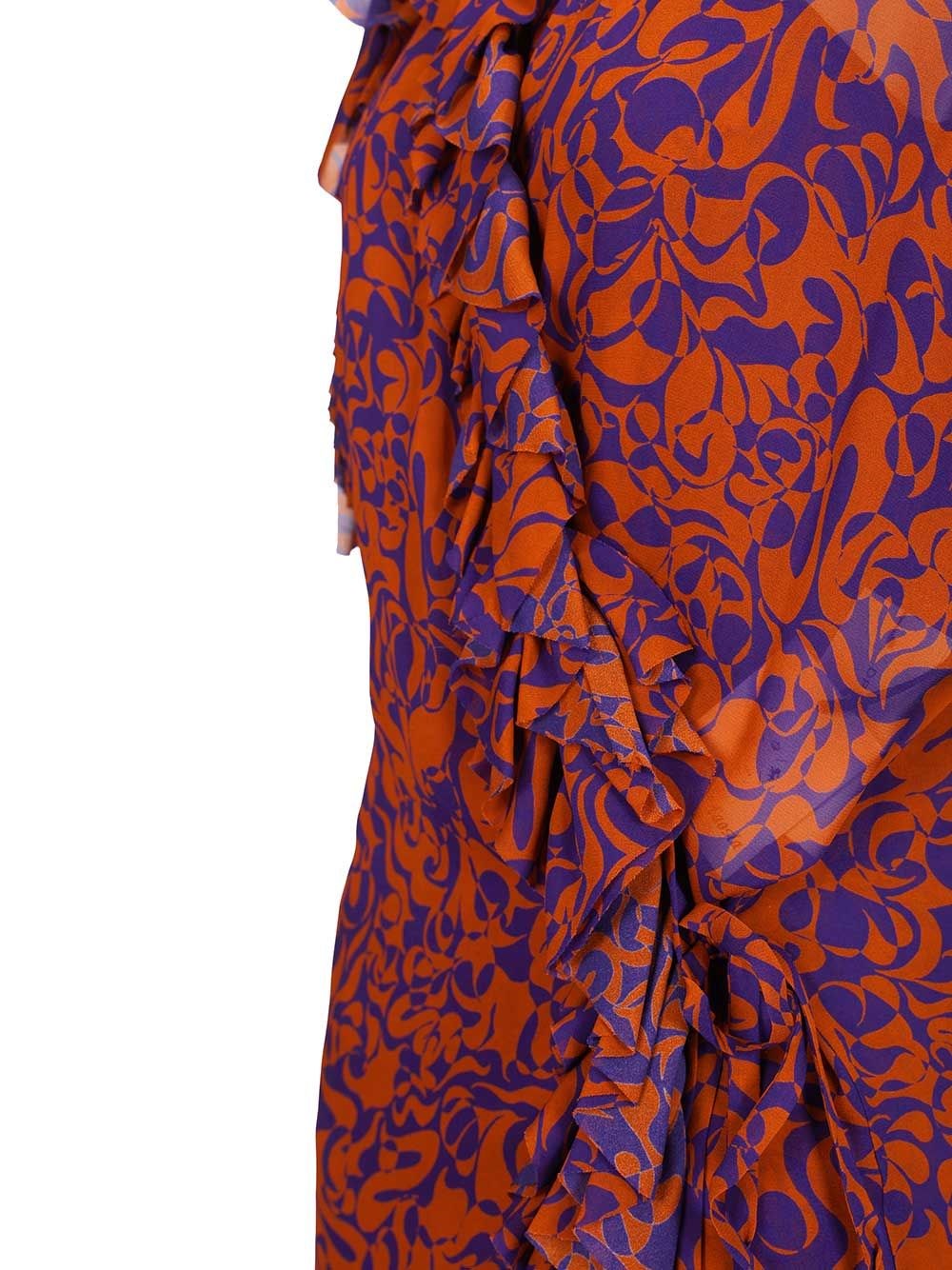 Dries Van Noten Women Printed Dress With Ruffles DRIES VAN NOTEN